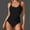 Black, variant on Xqxayjr Women's One Piece Swimsuit Tummy Control Bathing Suit Ruched Scoop Neck High Waisted Bathing Suit Trajes De Para Mujer