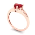 thumbnail image 2 of Clara Pucci 14K Rose Gold Solid Gold Tourmaline Solitaire Anniversary Ring for Women - 1 cttw Heart Cut, 2 of 8