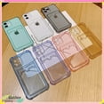 thumbnail image 3 of transparente a prueba de golpes caso del teléfono para iphone 11 12 13 pro max x xs xr se 2020 7 8 plus coque moda ranuras de tarjeta suave tpu cubierta trasera, 3 of 4