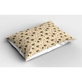 thumbnail image 2 of Ambesonne Woodsy Pillow Sham 2 Pack, Woodland Animals in Nature, 26"x20", Beige Fawn, 2 of 3