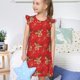 thumbnail image 4 of Balery Christmas With Cute Deer Camisón de princesa para niñas, pijama de algodón con mangas abullonadas, suave y bonito.-Small, 4 of 6