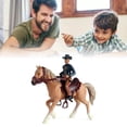 thumbnail image 3 of Riding Cowboy Toys Statue, High Simulation Lifelike Details Safe Plastic Bright Colors Horse Riding Figurine for Kids Tabletop[Yellow], 3 of 9
