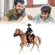 thumbnail image 4 of Juguete de caballo vaquero Bling Bling alta simulación plástico seguro figura de equitación amarillo, 4 of 10