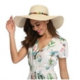 thumbnail image 7 of Kabuer Womens Straw Hat Womens Wide Brim Summer Straw Hat Foldable Roll up Floppy Beach Hats for Women Beige, 7 of 7