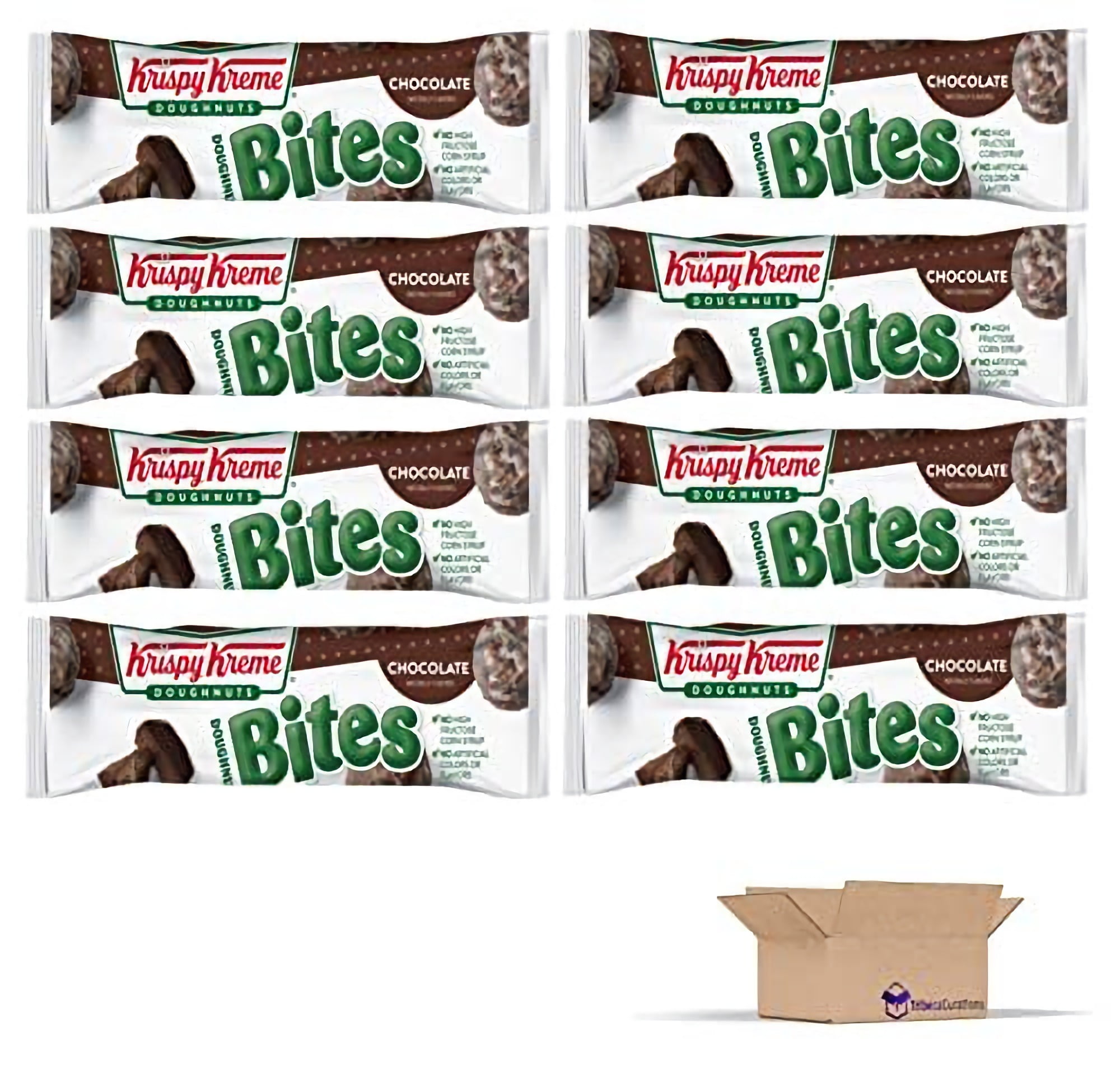 Chocolate Glazed Doughnut Bites by Krispy Kreme Donuts 5 Pack Box of 8 (40 Total Bites