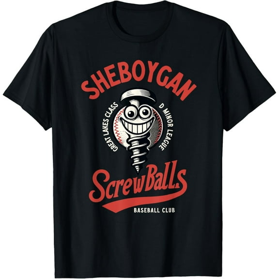 Velto Sheboygan Screwballs Retro Minor League Baseball Team T-Shirt All Size S-5XL