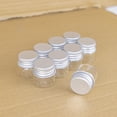 thumbnail image 4 of 10ml Transparent Glass Bottle with Silver Aluminum Cover Jars Idea for Wedding Small Wishing Bottles Wholesale 6pcs, 4 of 5