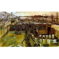thumbnail image 2 of Van Gogh, Vincent 32x21 White Modern Wood Framed Museum Art Print Titled - Carpenter Workshop Seen From The Artists Studio, 2 of 4