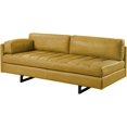 thumbnail image 1 of ACME Radia Sofa with Pillow in Yellow Turmeric Top Grain Leather, 1 of 6