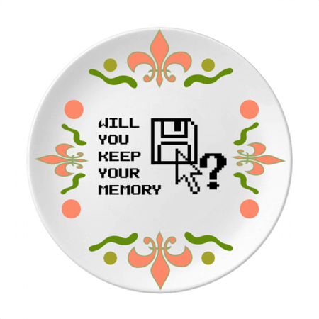 

Preserving Memories Proverb Words Flower Ceramics Plate Tableware Dinner Dish