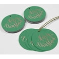 thumbnail image 4 of Inkdotpot 50 Pack Merry Christmas Favor Paper Tags Craft Real Rose Gold Foil Hang Tags, 4 of 7