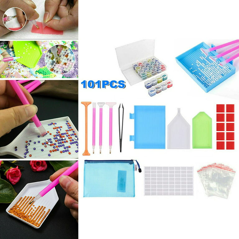 101pcs 5D DIY Diamond Painting Tools and Accessories Kits with