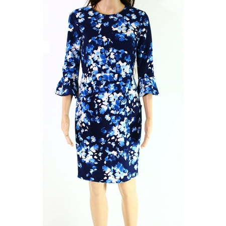 Donna Morgan Dresses - Donna Morgan Womens Floral Print Bell Sleeve ...