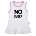 thumbnail image 1 of No Sleep Funny Dresses For Baby, Newborn Babies Skirts, Infant Princess Dress, 0-24M Kids Graphic Clothes (White Sleeveless Dresses, 6-12 Months), 1 of 4