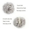 Haobuy Wavy Curly Messy Bun Hairpiece With Claw Clip Light Gray Haobuy Wavy Curly Messy Bun Hairpiece With Claw Clip Light Gray