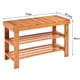 thumbnail image 3 of Zapatero Costway de Bambú Organizador de 2 Niveles con Asiento Madera 71 x 29,5 x 46 cm, 3 of 10