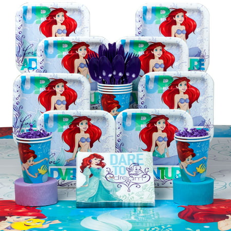  Little  Mermaid  Birthday  Supplies  Party  Deluxe Tableware 