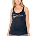 thumbnail image 3 of Women's Soft as a Grape Navy New York Yankees Plus Size Swing for the Fences Racerback Tank Top, 3 of 3