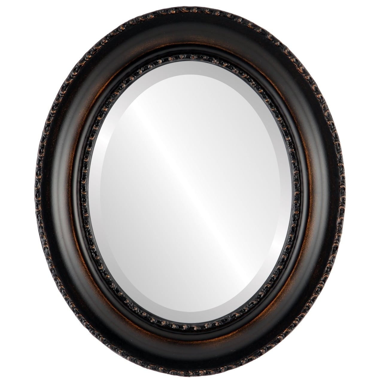 The Oval and Round Mirror Store Somerset Framed Oval Mirror in Rubbed