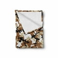 thumbnail image 2 of Camouflage Soft Flannel Fleece Blanket, Abstract Style in Various Shades of Brown Pattern Camouflage Motif, Cozy Plush for Indoor and Outdoor Use, 50" x 70", Pale Caramel Tan Black, by Ambesonne, 2 of 6