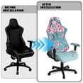 thumbnail image 5 of Xoenoiee Blue Cherry Blossom Print Gaming Chair Covers with Armrest Covers, Elastic Computer Chair Slipcovers Stretchable Washable Gaming Chair Seat Cover, 5 of 7