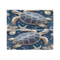 thumbnail image 3 of BZSMCE Set of 2 Pieces Window Curtains In Navy Beaded Sea Turtle Pattern 57x24in/57x36in, 3 of 9