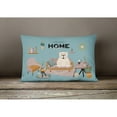 thumbnail image 4 of Carolines Treasures CK7968PW1216 White English Bulldog Sweet Home Canvas Fabric Decorative Pillow 12H x16W multicolor, 4 of 4