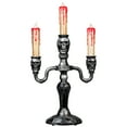 thumbnail image 3 of Northlight Antique-Style Skull Trio Flickering Halloween Candelabra - 13.75" - Amber Lights, 3 of 9