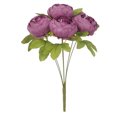 thumbnail image 3 of Toystoory 7 cabezas de peonía artificial flor floral boda fiesta decoración de flores falsas Flores artificiales morado oscuro, 3 of 6