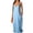 Light Blue, variant on Plus Size Maxi Dresses for Women V Neck Spaghetti Strap Solid Color Classic Sundress Summer Beach Vacation Casual Dress