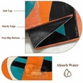 thumbnail image 6 of 2x3 Ft Entryway Area Rug, Orange Teal Black Kitchen Rug Runner Washable Floor Mat, Modern Impressionist Geometric Non Slip Indoor Door Mat Throw Carpet for Bathroom Living Room Bedroom, 6 of 8