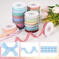 thumbnail image 3 of Uxcell 10 Yards x 0.4" Plaid Ribbon Light Blue and White Gingham Ribbon Gift Wrapping Ribbon for Christmas, 3 of 7
