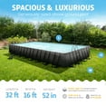 thumbnail image 4 of Funsicle 32' x 16' x 52" Oasis Designer Rectangular Above Ground Pool – Complete Set with Pump, 4 of 11
