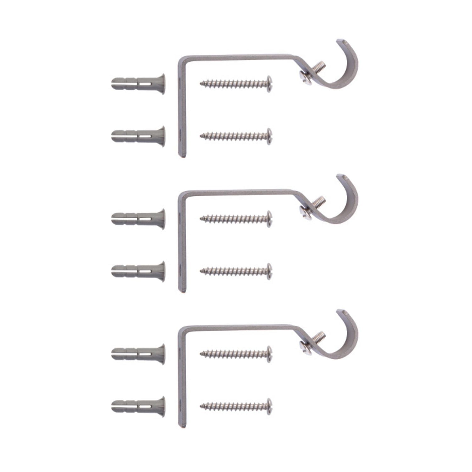 Tringle à rideaux ajustable Petite Café Lee Mainstays 122 à 218 cm (48 à 86 po), diamètre de 1,27 cm (1/2 po), nickel satiné