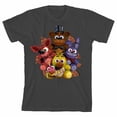 thumbnail image 5 of Five Nights At Freddy's Plush Characters Group Short Youth Charcoal Crew Neck Short Sleeve T-shirt - Medium, 5 of 7
