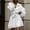 White women's 2 piece set a1, variant on Cagogo Women's 2 Piece Puff Sleeve Shirt Set Elastic Waisted Shorts Casual Solid Basic Matching Lounge Outfits Summer Cruise Travel Clothes, White S