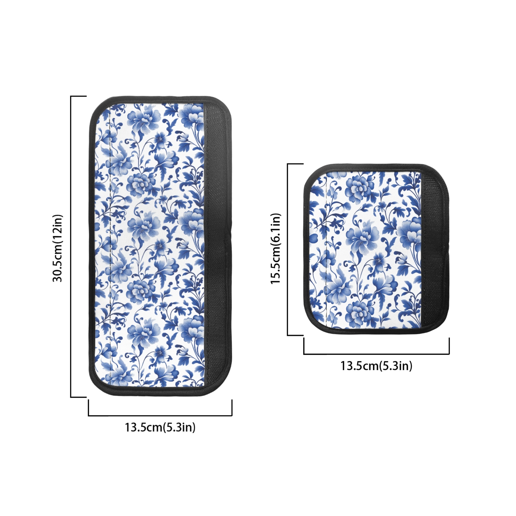 SEANATIVE Refrigerator Door Handle Covers Set of 6 Washable Electric Appliance Decor Handles Anti-Skid Kitchen Accessories Indoor Home Decor Keep Off Stains, Blue Floral Retro