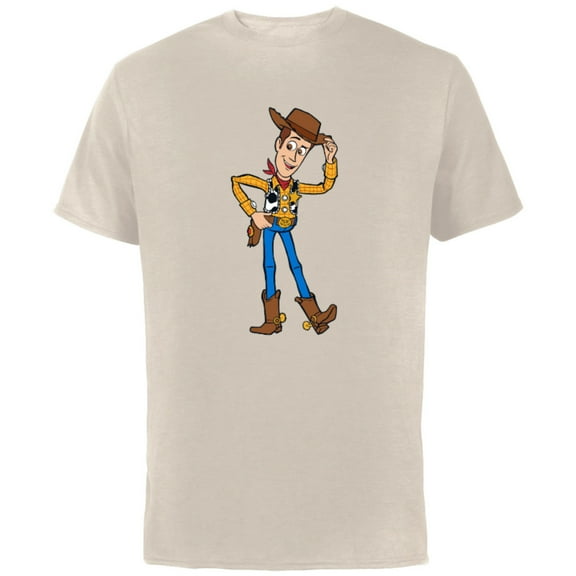 Disney Pixar Toy Story 4 Hello Woody Cowboy T-Shirt - Short Sleeve Cotton T-Shirt for Adults - Customized-Putty
