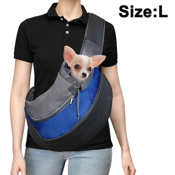 Écharpe de Transport pour Chien, Sac de Voyage Respirant en Maille Mains Libres avec Sangle Rembourrée Réglable Pochette avant Épaule Unique