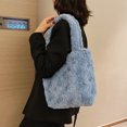 thumbnail image 6 of husxh Soft Plush Solid Portable Travel Purse Women Shoulder Handbags Retro Autumn Winter Clutch Handbag for Ladies Girl Gift, 6 of 9