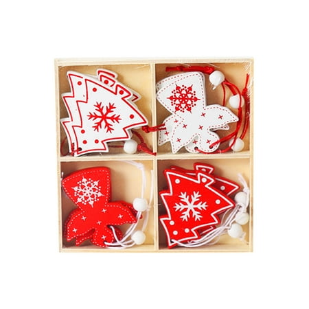 

lystmrge Christmas Beads Garland for Tree Garland Mantle Hooks Small Christmas Balls 1 Inch 2022 Painted Wooden Combination Set Angel Christmas Tree Decoration Small Pendant