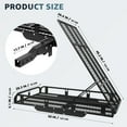 thumbnail image 3 of 800 Lbs Hitch Cargo Carrier, Ramp Cargo Carrier with Ramp, Folding Hitch Mount Cargo Carrier Basket, Tow Hitch Cargo Carrier for Pickup Trucks, SUVs, 3 of 8