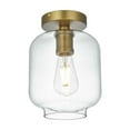 thumbnail image 3 of Living District Collier 7.5 Inch Flush Mount Clear Shade in Satin Gold, 3 of 9