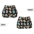 thumbnail image 5 of Picia Colorful Retro Tape Printed Workout Shorts for Women Seamless Scrunch Butt Lifting High Waisted Yoga Gym Booty Running Moisture-wicking Short Pants-Large, 5 of 9