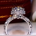 thumbnail image 2 of Diamond Shining Rings Exquisite Rhinestone Rings for Women Jewelry Personality Hollow Out Crystal Promise Ring Hands Rings Couples Bands, 2 of 6