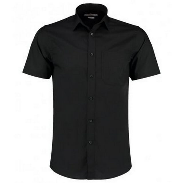 Kustom Kit Mens Short Sleeve Tailored Poplin Shirt