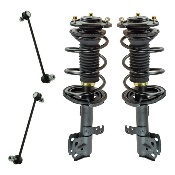 TRQ 4pc Suspension Kit Complete Strut & Spring Assemblies w/ Sway Bar End Links PSA85551 Fits select: 2009-2013 TOYOTA COROLLA, 2009-2013 TOYOTA COROLLA MATRIX