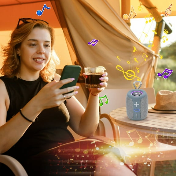 YZEGDCH Portable Led Party Bluetooth Speaker 24h Playtime Dual Pairing Wireless Home Party Speakers for Home Outdoor Party Beach,Birthday Gift