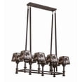 thumbnail image 4 of Meyda Tiffany 170354 Balsam Pine 8 Light 38" Wide Linear Chandelier - Cafe-Noir, 4 of 5