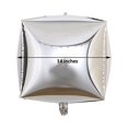 thumbnail image 6 of BalsaCircle 14" Silver 4D Cube Mylar Foil Plain Balloon Wedding Graduation Birthday, 6 of 6